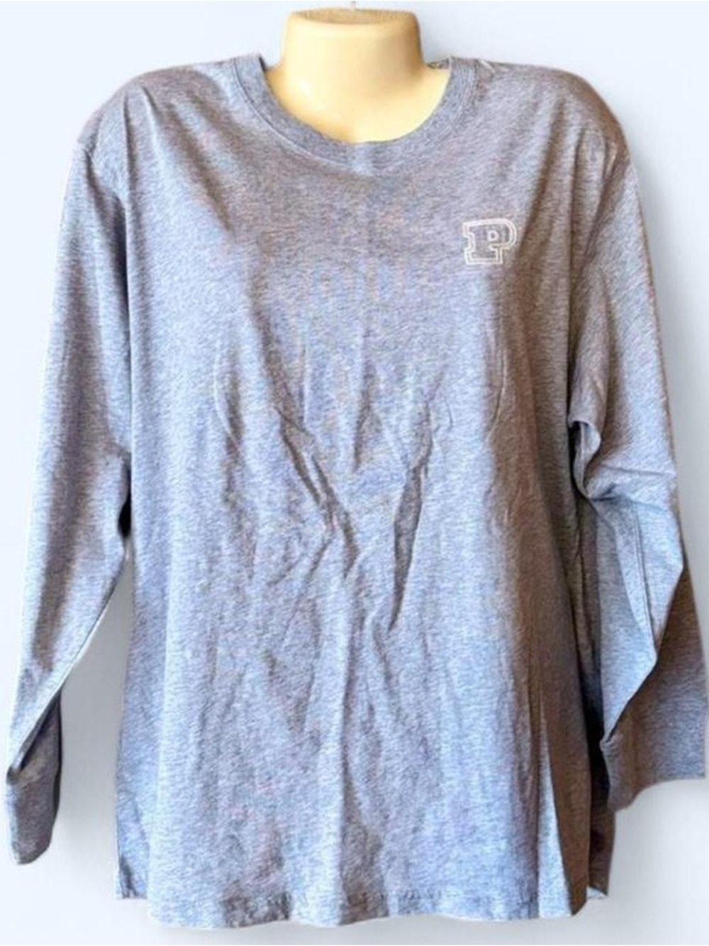 NWT PINK Victoria's Secret Heather Gray Long Sleeve Tee